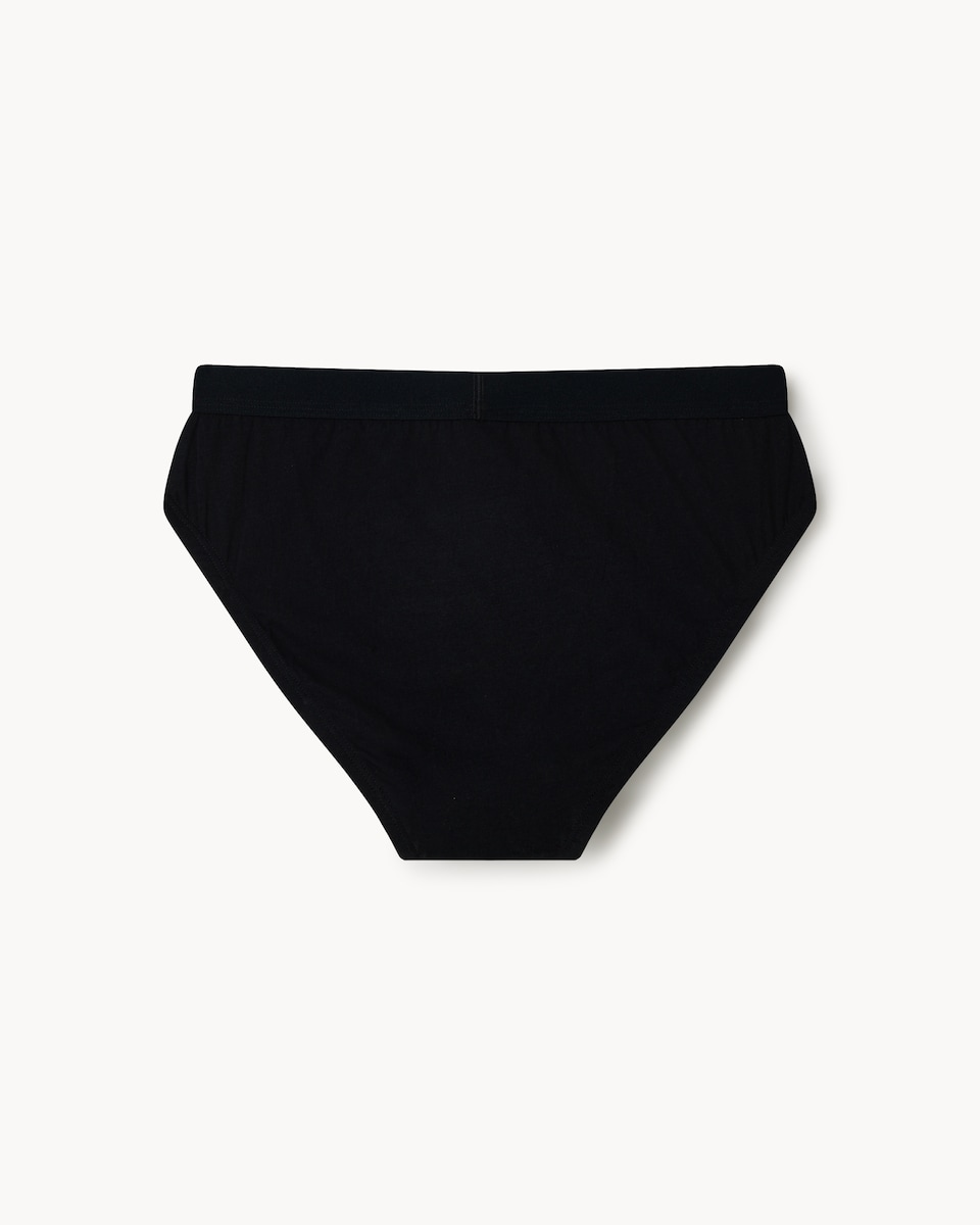 image 1 of F&F 4-Pack Cotton Rich Slips in Black