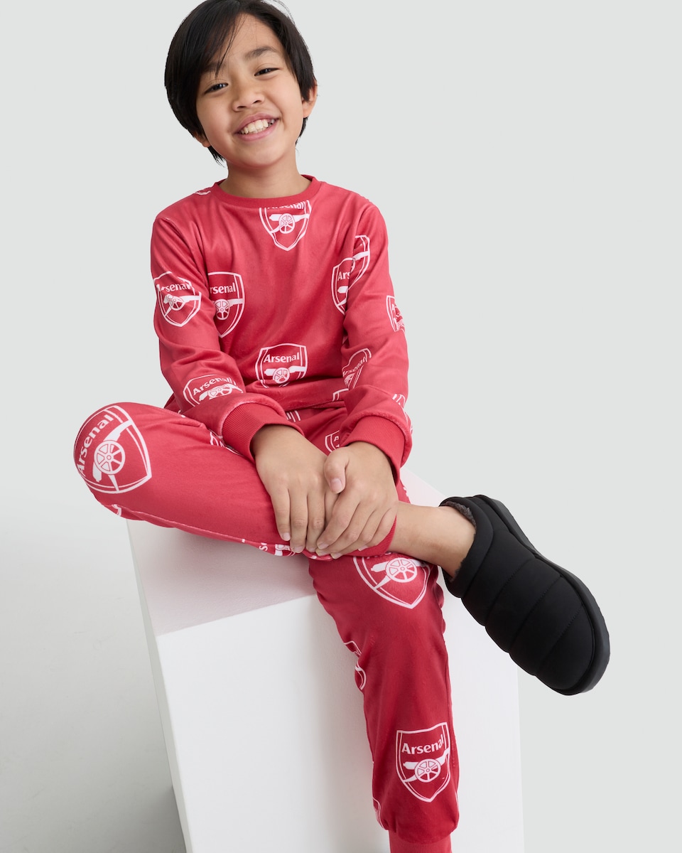 image 1 of Arsenal Football Club Minky Pyjama Set in Red