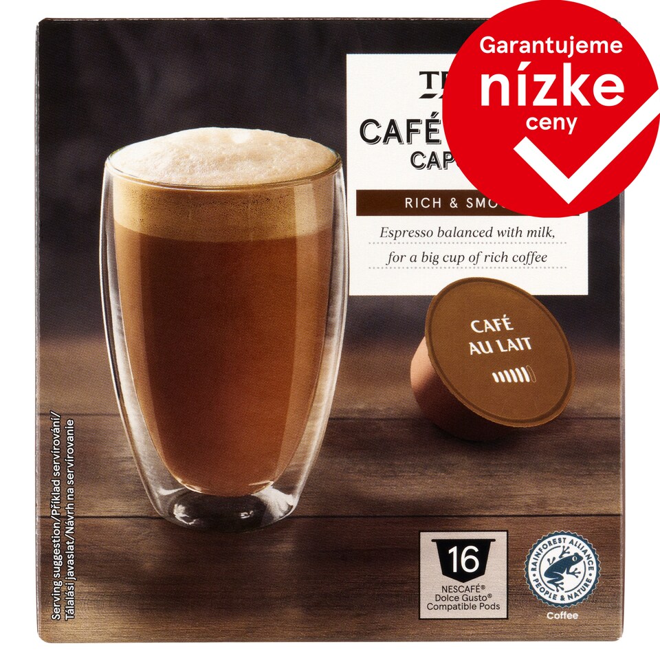 Tesco Café Au Lait Capsules 16 x 10 g (160 g)