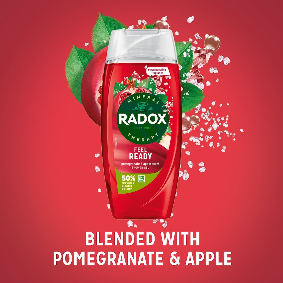 image 1 of Radox Pomegranate & Apple Feel Ready Shower Gel Body Wash 225ml