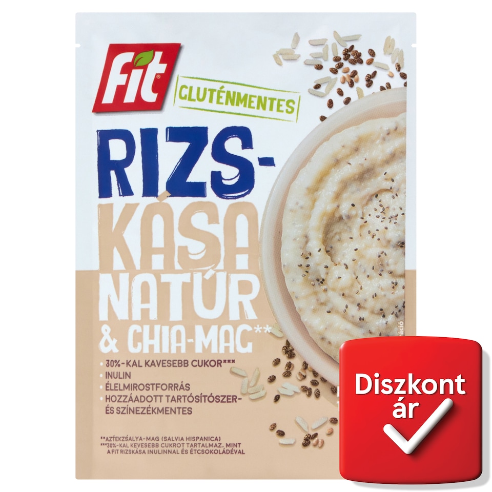 Fit gluténmentes natúr rizskása chia-maggal és inulinnal 60 g