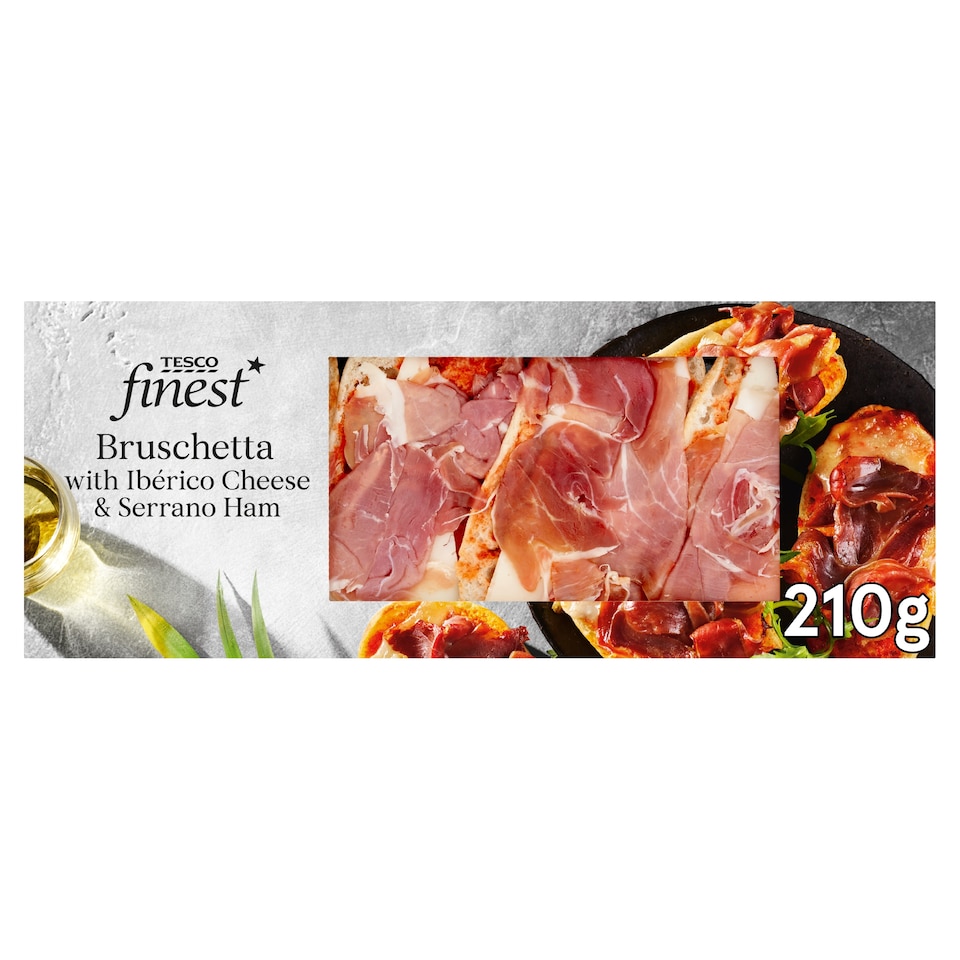 Tesco Finest Bruschetta with Iberico Cheese & Serrano Ham 210g