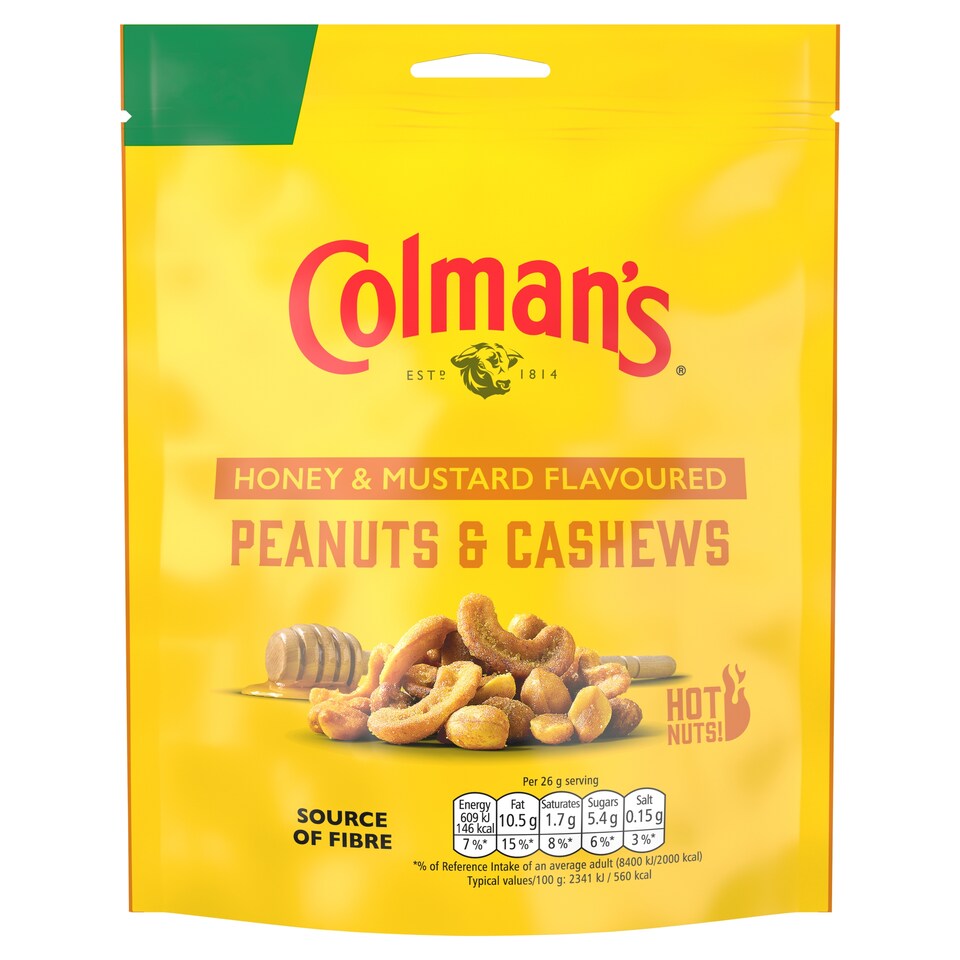 Colman's Honey Mustard Peanuts & Cashews 130g