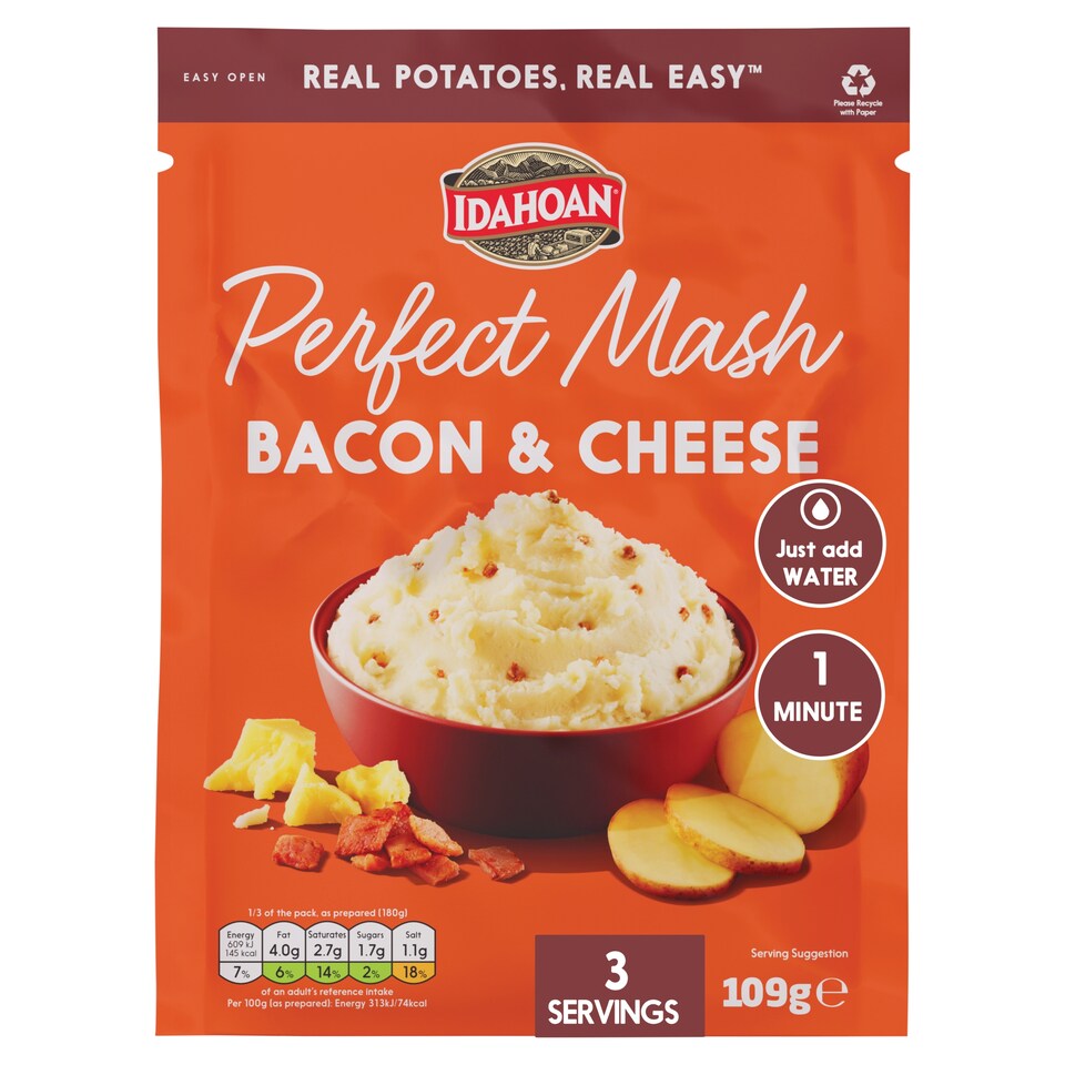 image 1 of Idahoan Cheese & Bacon Perfect Mash 109G