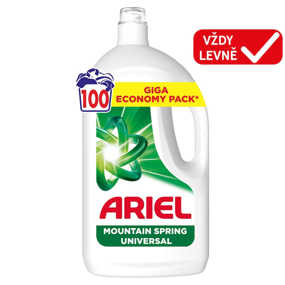 image 1 of Ariel Mountain Spring Universal Washing Liquid, 4.5l, 100 Washes