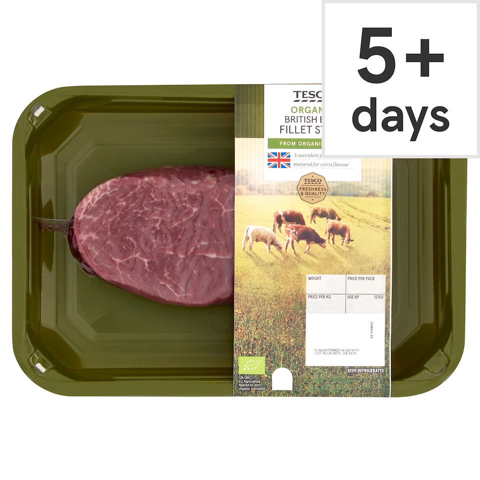 Tesco Organic Beef Fillet Steak