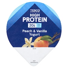 Tesco Peach and Vanilla High Protein Greek-Style Yogurt 200g 