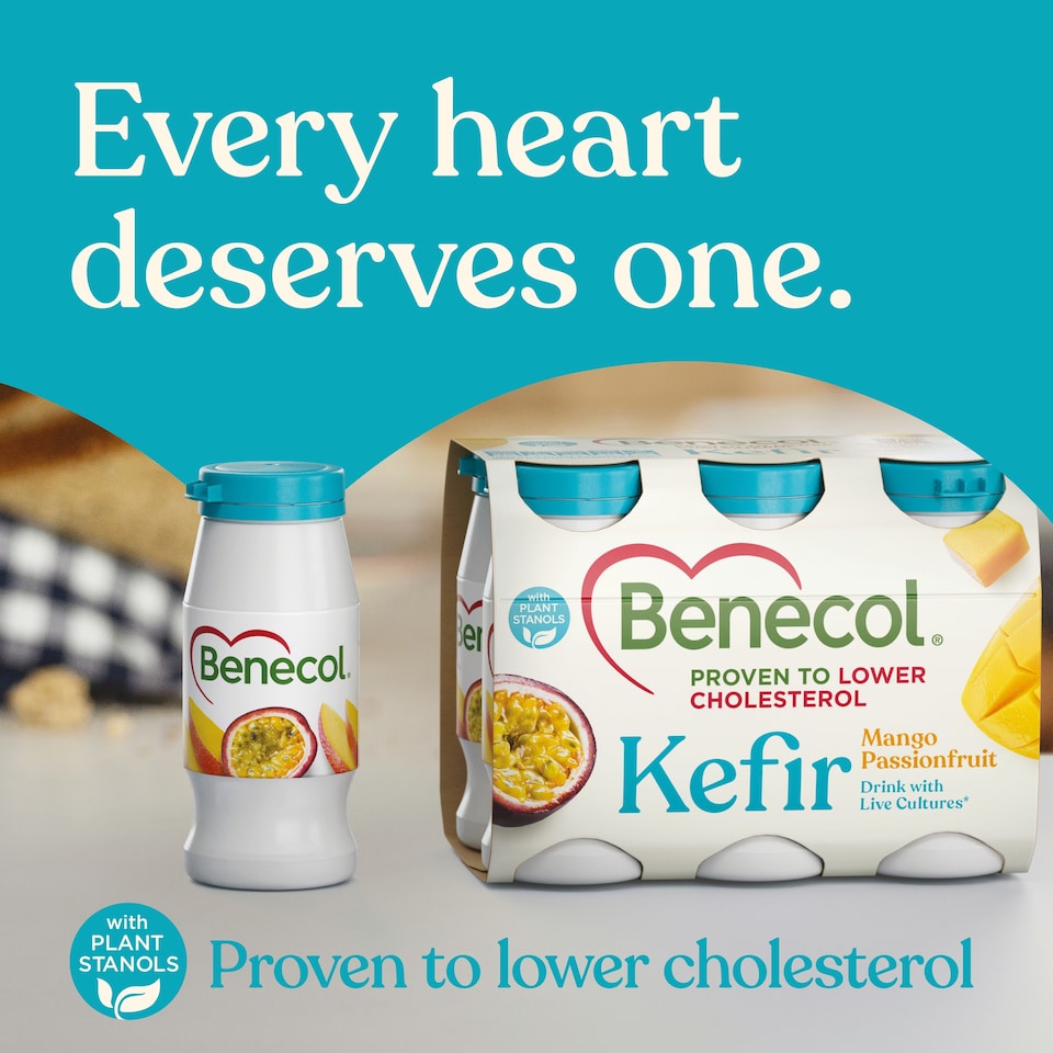 image 1 of Benecol Kefir Mango-Passion Yogurt Drink 6x67.5g
