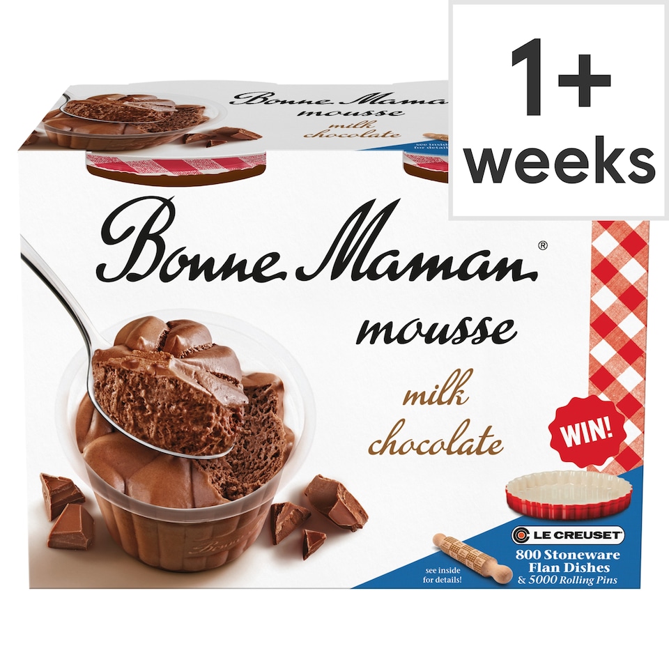 image 1 of Bonne Maman Milk Chocolate Mousse 4x70g