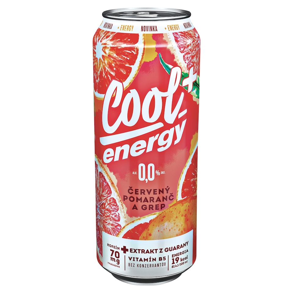 Cool Plus Energy červený pomaranč a grep 0,5 l