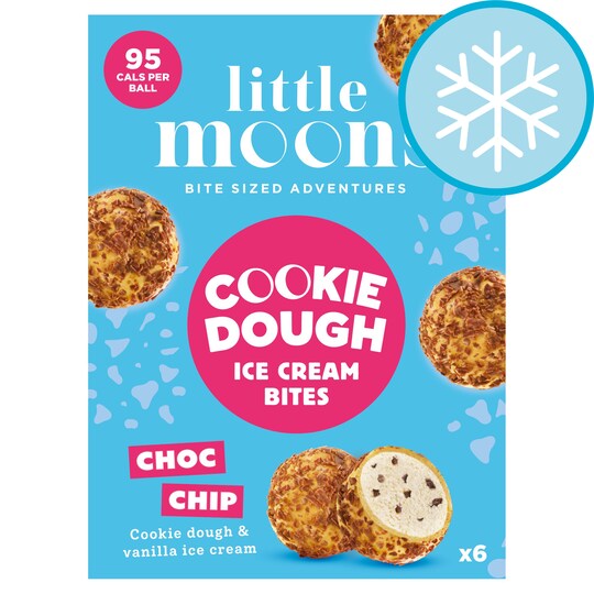 Little Moons Cookie Dough Ice Cream Bites 6 Pack 192g Tesco Groceries