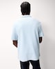 image 3 of F&F Textured Short Sleeved Collared Shirt in Blue