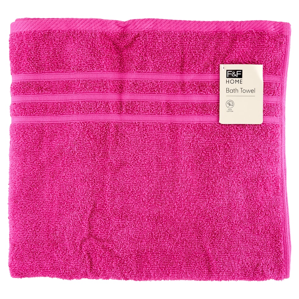 F&F Home Magenta Bath Towel 70 x 127 cm