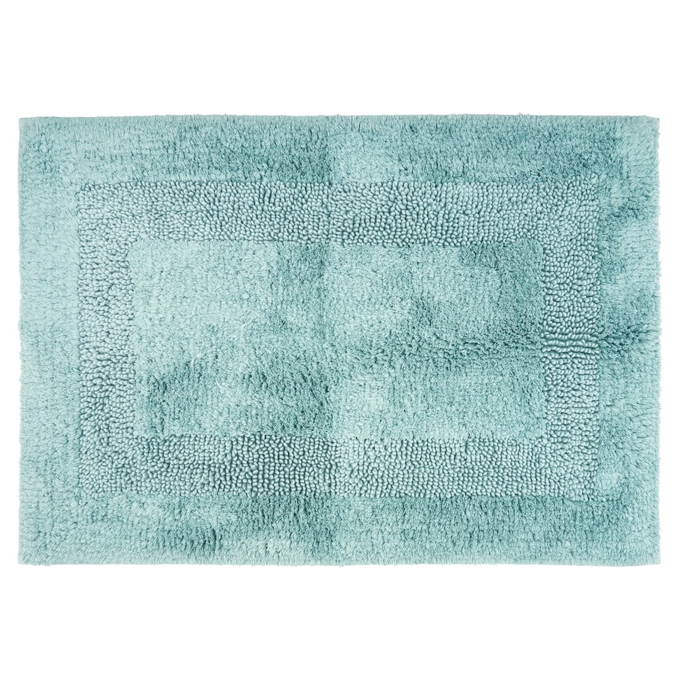 Fox & Ivy Cotton Tencel Bath Mat Ice Blue