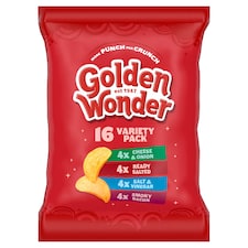 Golden Wonder Variety 16 Pack Crisps 25g