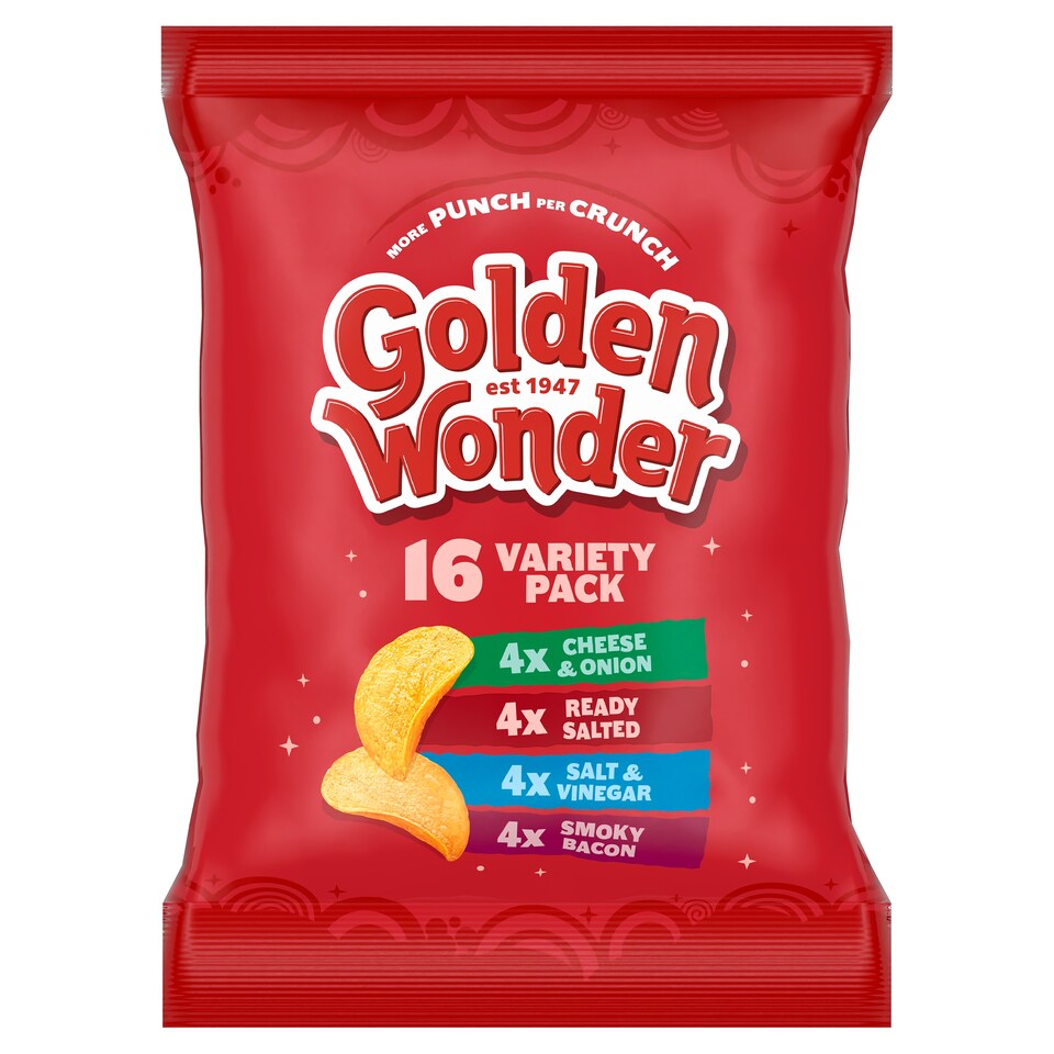 Golden Wonder Variety 16 Pack Crisps 25g