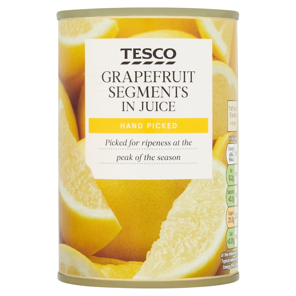 Tesco Grapefruit Segments In Juice 411G