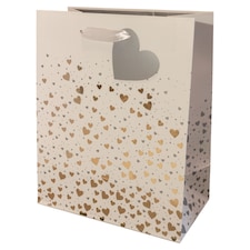 Tesco Gold Hearts Medium Bag