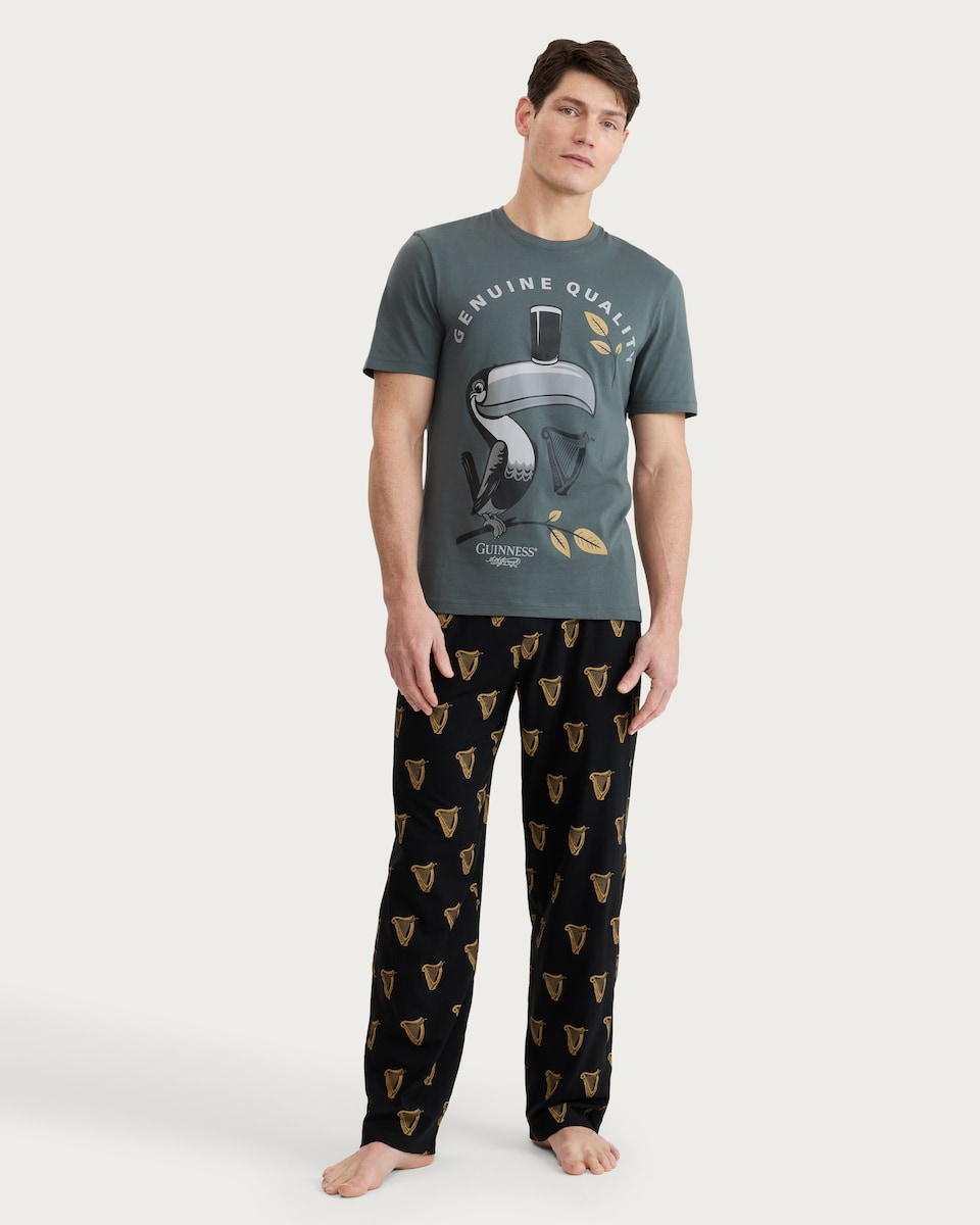 image 1 of Guinness Pure Cotton Pyjama Set in Multi