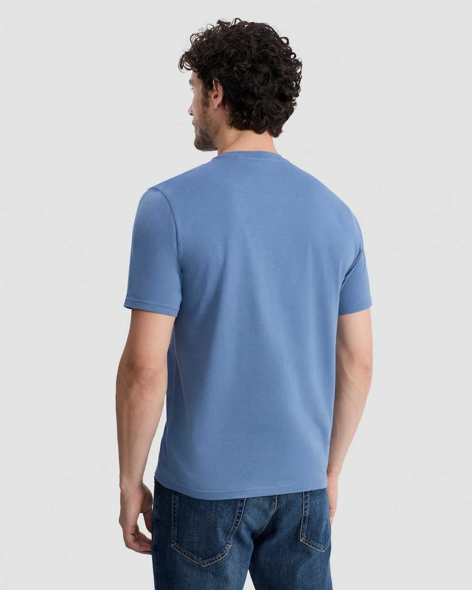 image 1 of F&F Pure Cotton Short Sleeved T-Shirt in Blue