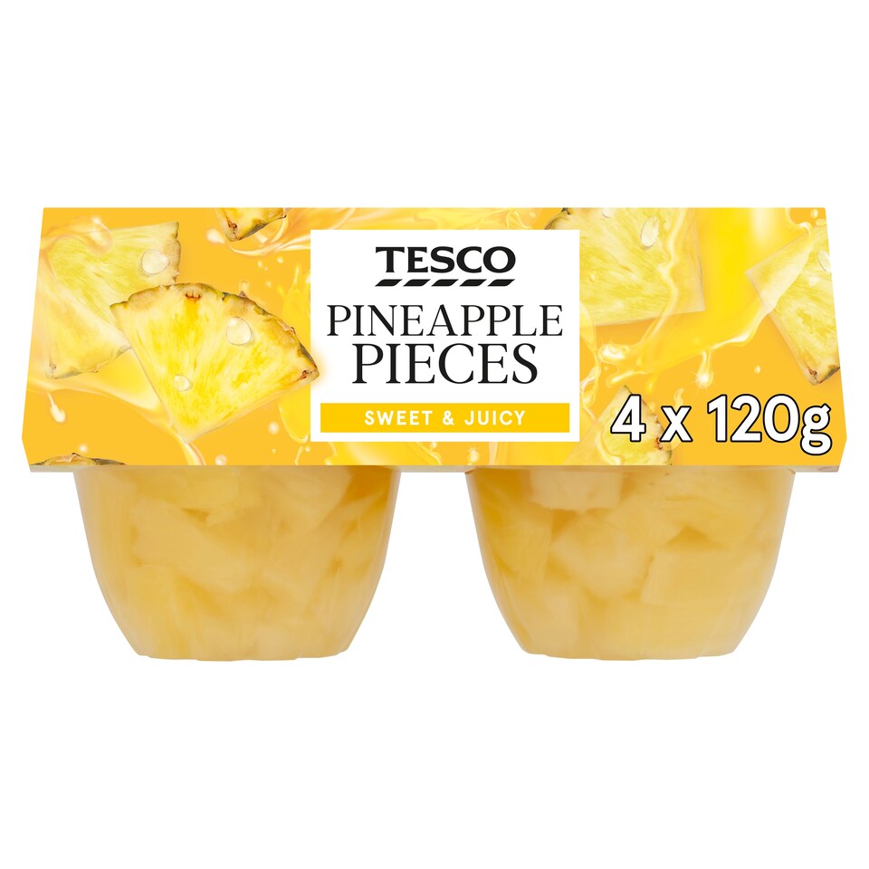 image 1 of Tesco Pineapple Pieces 4x120g