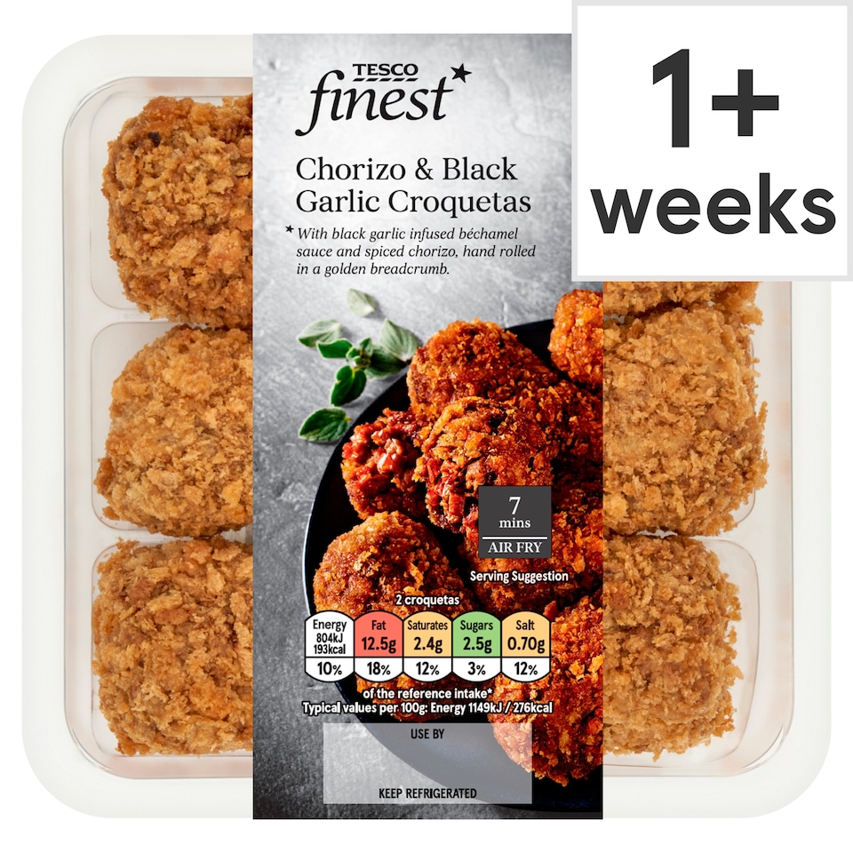 Tesco Finest Chorizo & Black Garlic Croquetas 210g