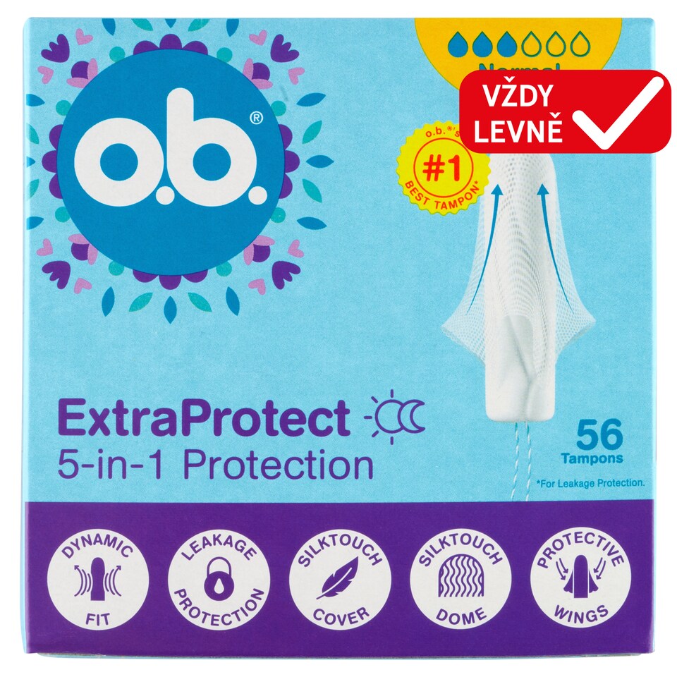 Obrázek 1 pro produkt O.B. ExtraProtect Normal tampony 56 ks