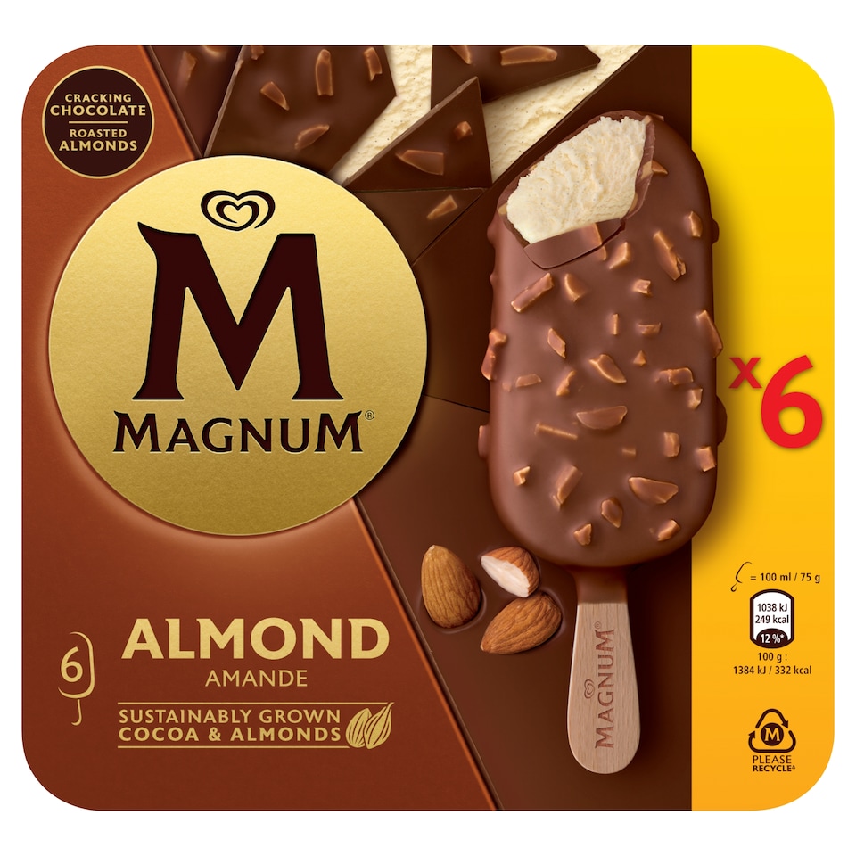MAGNUM Multipack Jégkrém Mandula 6 x 100 ml