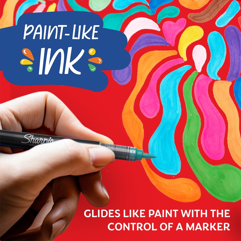 image 1 of Sharpie Creative Brush Markers 5pk
