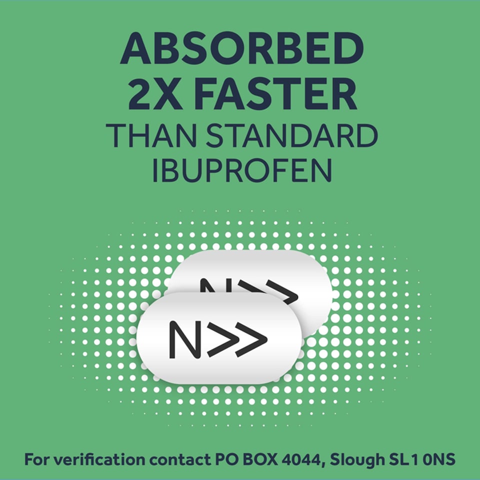 image 1 of Nurofen Express Pain Relief Sodium Ibuprofen 256mg Caplets 12s