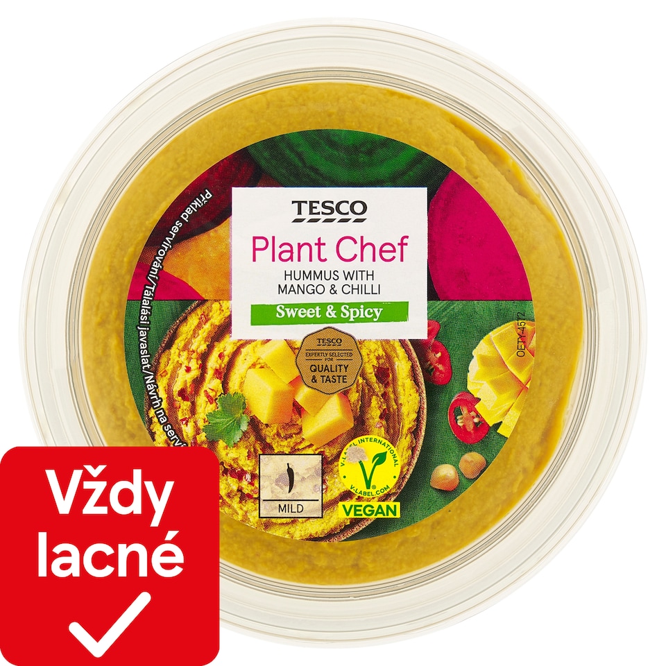 Tesco Plant Chef Cícerovo-sezamová nátierka s mangovou dužinou a čili paprikou 200 g