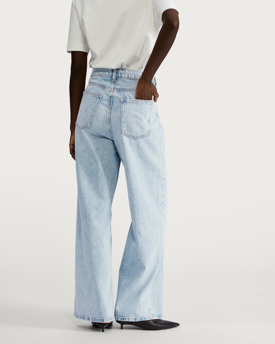 image 1 of F&F Wide Leg Jeans in Blue