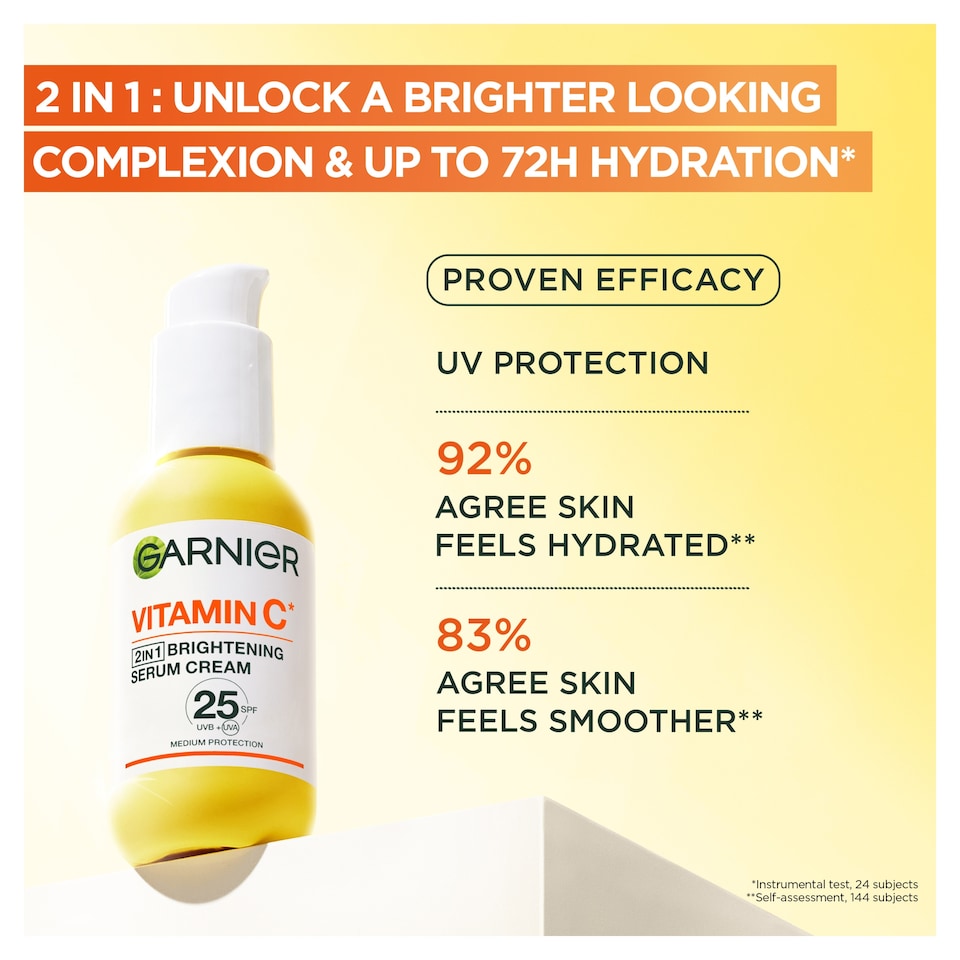 image 1 of Garnier Skin Active Vitamin C Brightening Serum Spf25 50Ml