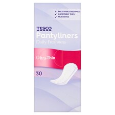 Tesco Ultra Thin Panty Liners 30 Pack