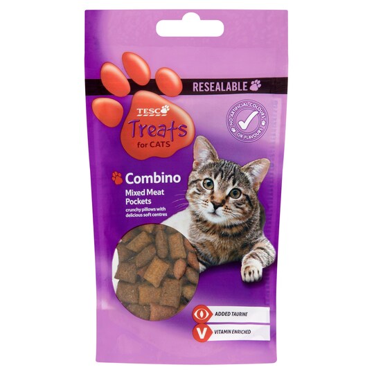 Tesco Combinos Mixed Meat Pockets For Cats Tesco Groceries
