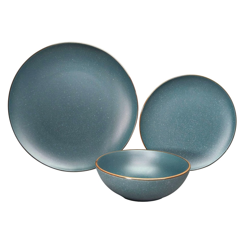 F&F Home Twilight Teal 12 Piece Dinner Set