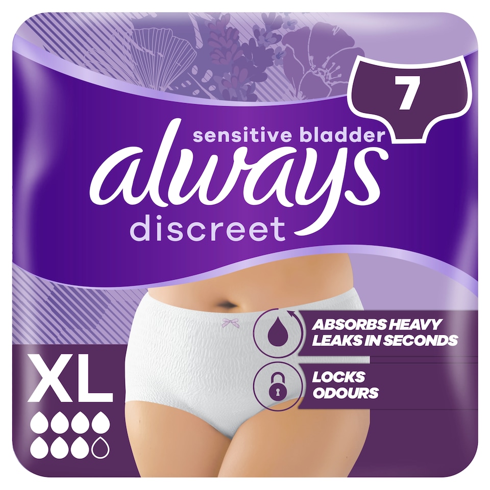 image 1 of Always Discreet Incontinence Pants XLarge 7 Pack