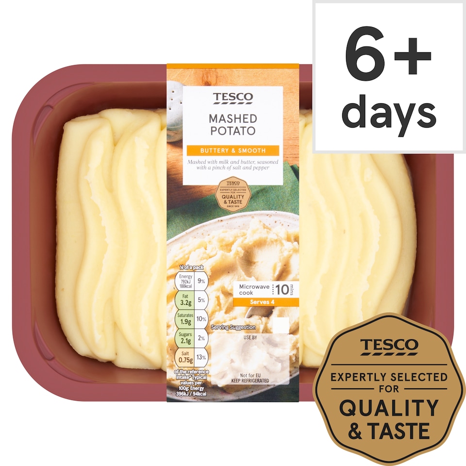 Tesco Fresh Mashed Potato 800G