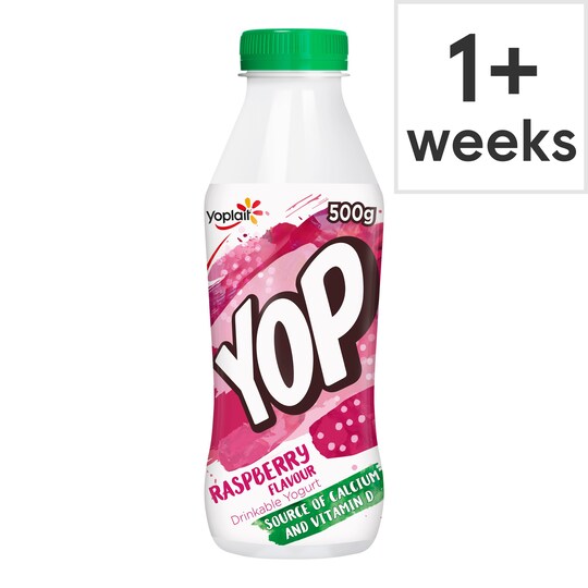 Yop Drinking Yogurt Raspberry 500G Tesco Groceries