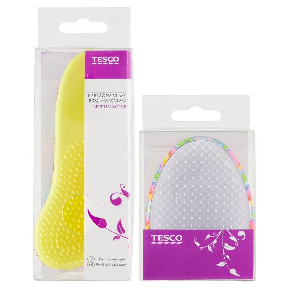 Obrázek 1 pro produkt Tesco Kartáč na vlasy rozčesávač vlasů