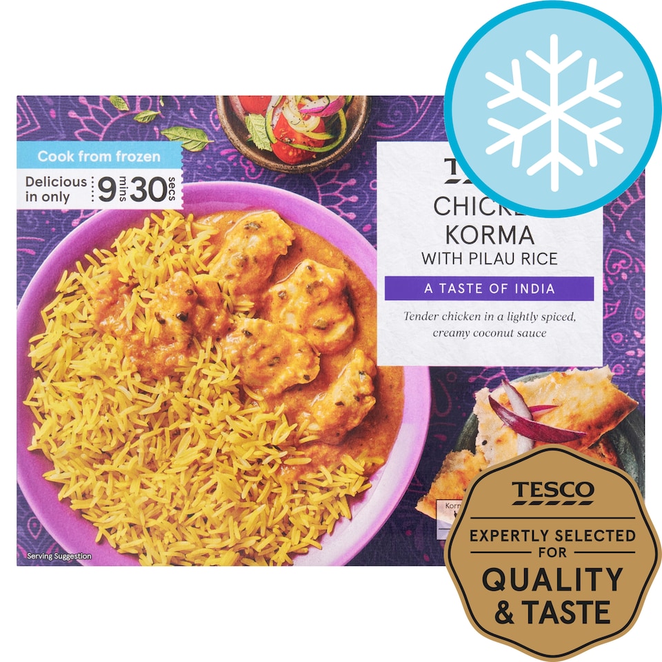 Tesco Chicken Korma With Pilau Rice 400G