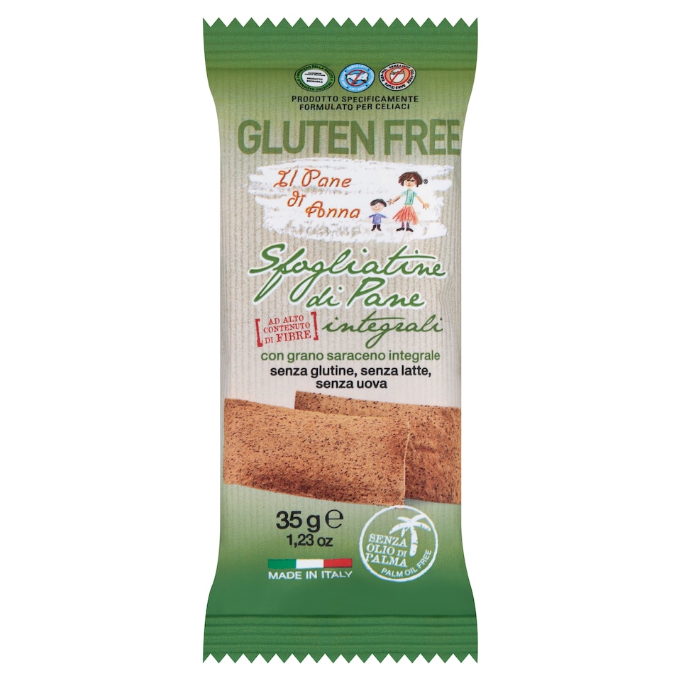 Il Pane di Anna Gluten-Free Whole-Grain Flatbread with Buckwheat Flour 35 g
