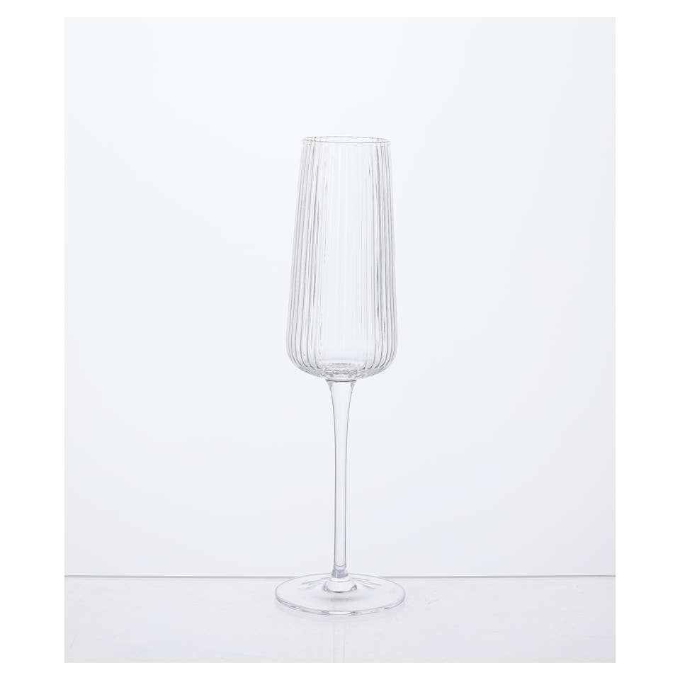 F&F Home Vienna Ribbed Champagne Glass 2 Pack