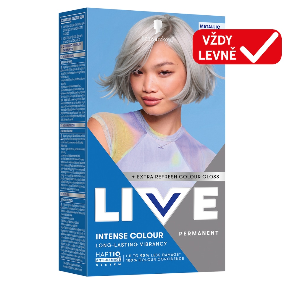 Schwarzkopf Live Intense Colour Permanent barva na vlasy U71 metalická stříbrná