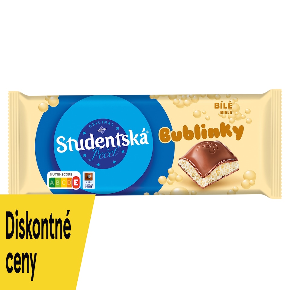 Študentská pečať Bublinky Mliečna a Biele bublinky 90 g