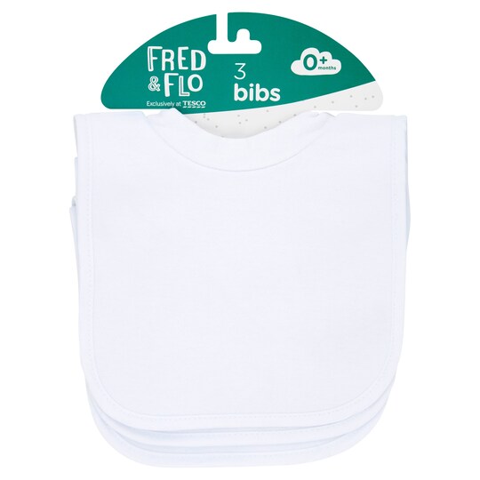 Fred & Flo Newborn Bibs 3 Pack Tesco Groceries