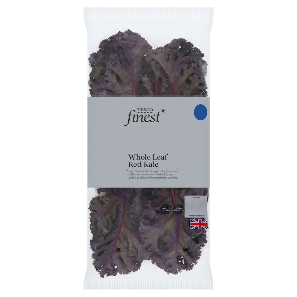 Tesco Finest Whole Leaf Red Kale 210g