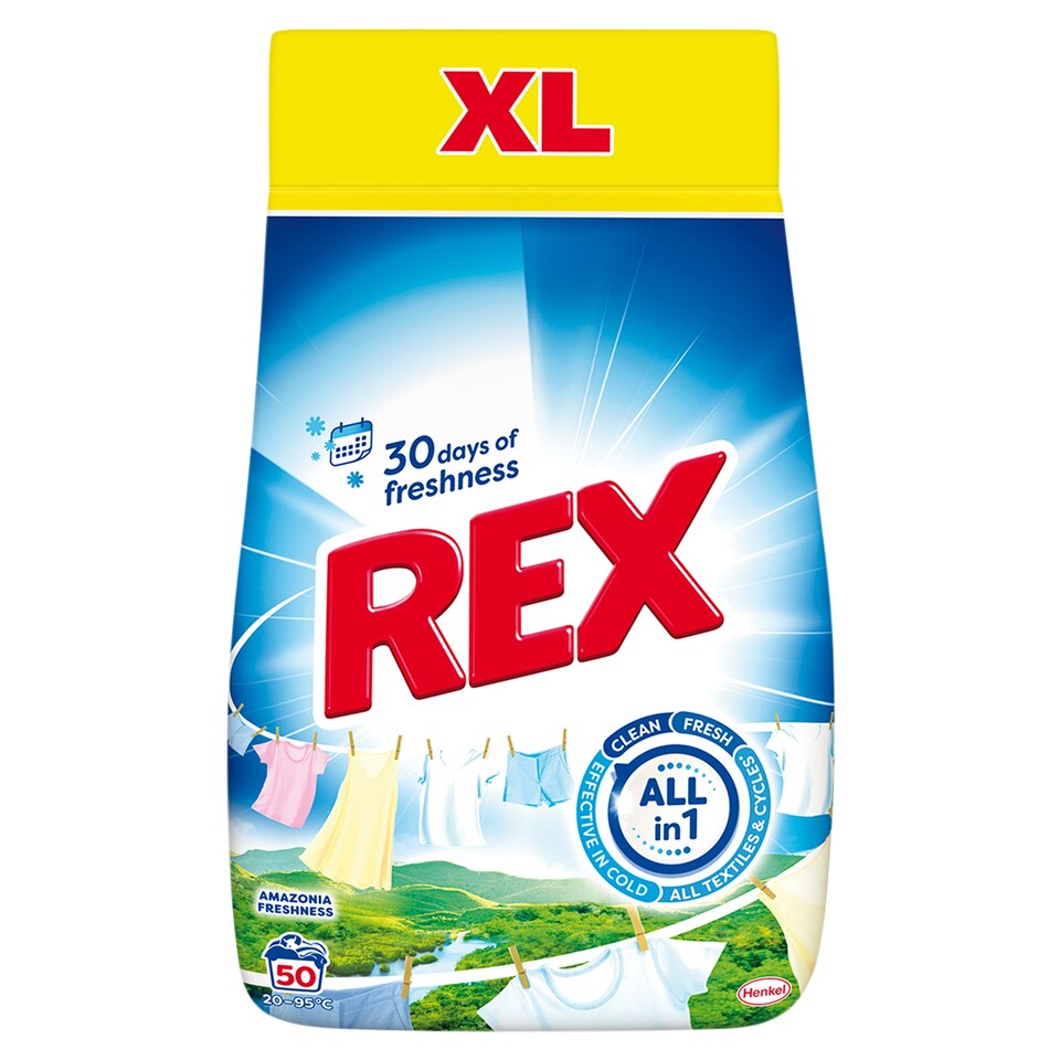REX Amazonia Freshness prací prostriedok 50 praní 2,5 kg
