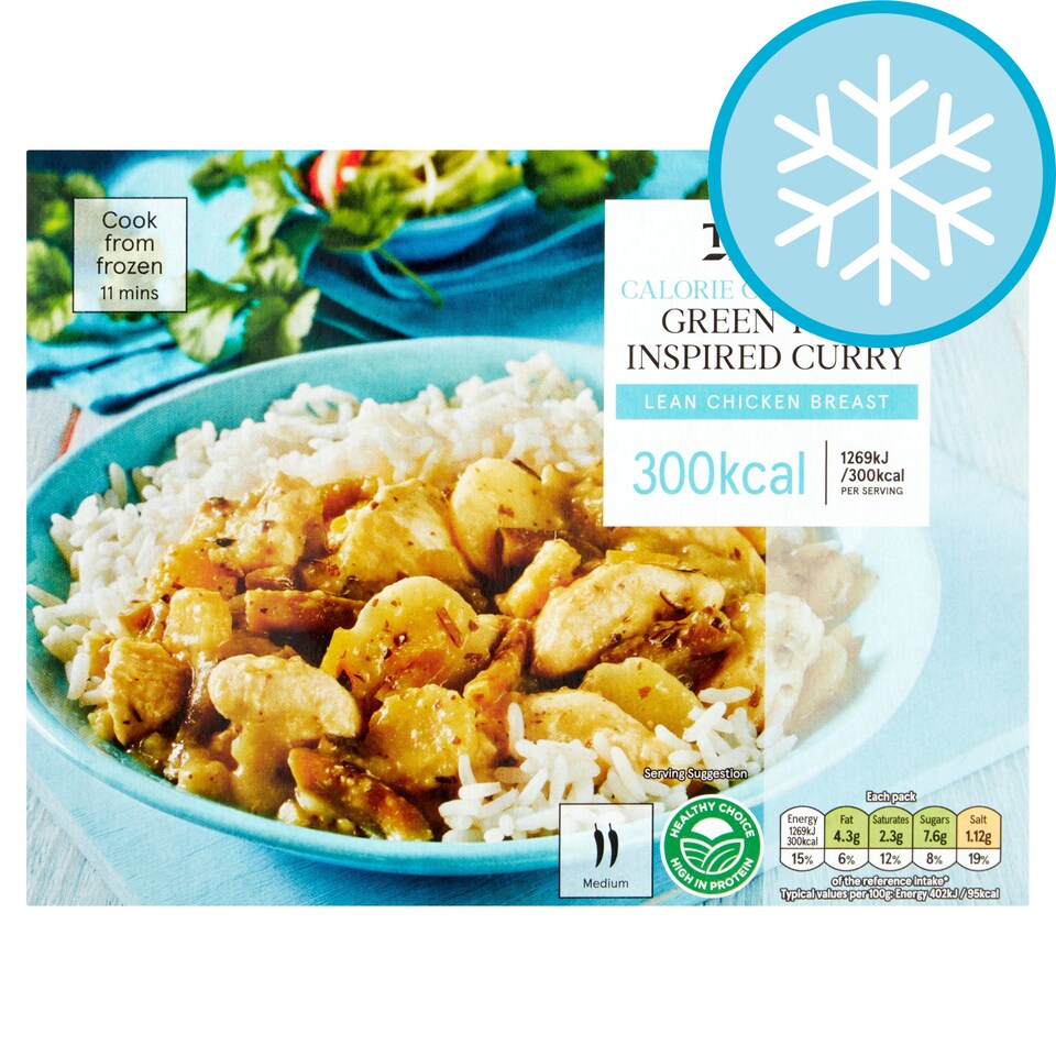 Tesco Thai Green Curry & Rice 350G