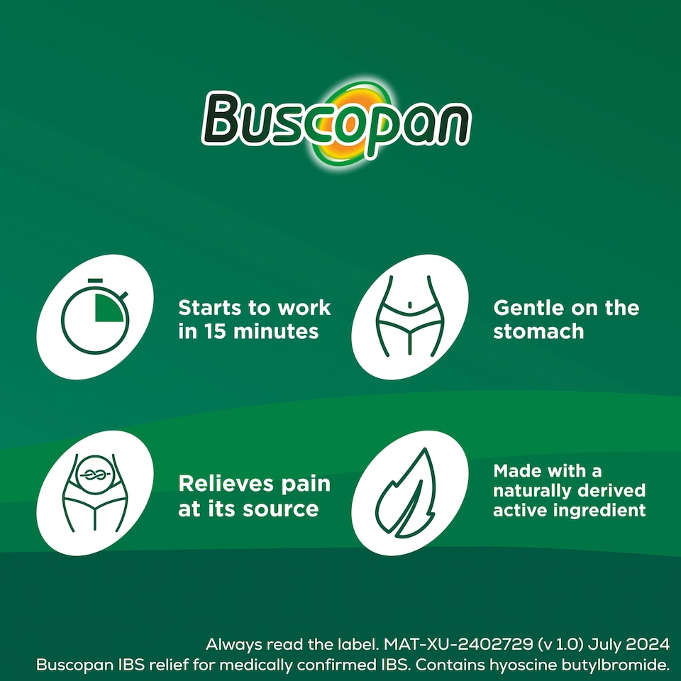 image 1 of Buscopan IBS Relief Tablets - Pain & Discomfort Relief 20s